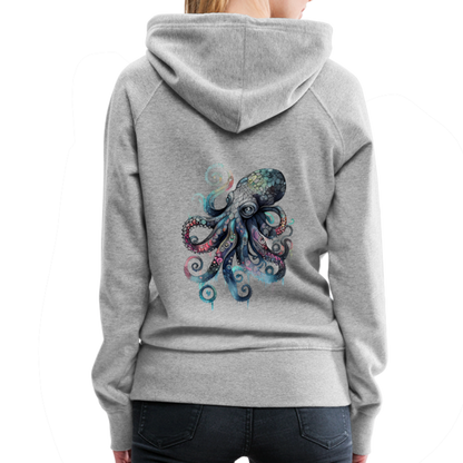 Cooler Wasserfarben Aquarell Oktopus - Frauen Premium Hoodie - by Artful Alchemist