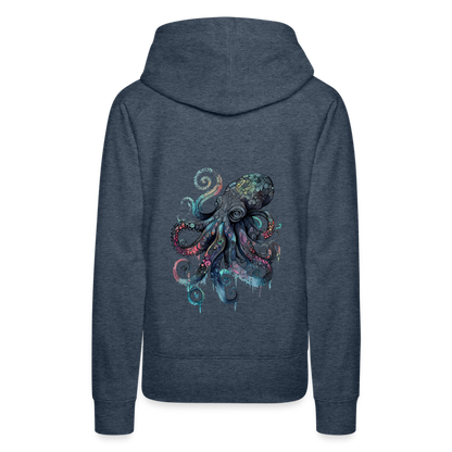 Cooler Wasserfarben Aquarell Oktopus - Frauen Premium Hoodie - by Artful Alchemist