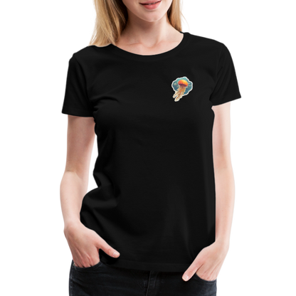 Oranges Sticker Quallen Artwork - Frauen Premium T-Shirt - by Artful Alchemist