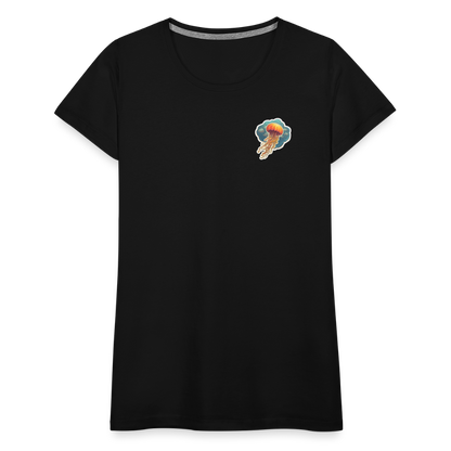 Oranges Sticker Quallen Artwork - Frauen Premium T-Shirt - by Artful Alchemist