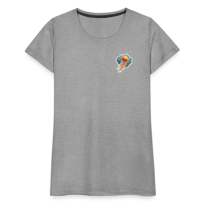 Oranges Sticker Quallen Artwork - Frauen Premium T-Shirt - by Artful Alchemist