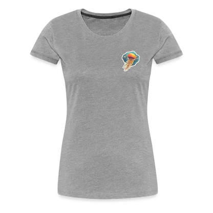 Oranges Sticker Quallen Artwork - Frauen Premium T-Shirt - by Artful Alchemist