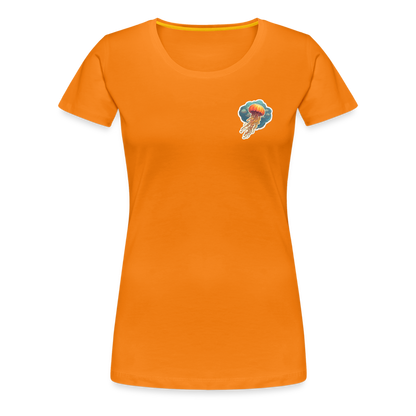 Oranges Sticker Quallen Artwork - Frauen Premium T-Shirt - by Artful Alchemist
