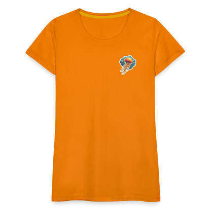 Oranges Sticker Quallen Artwork - Frauen Premium T-Shirt - by Artful Alchemist