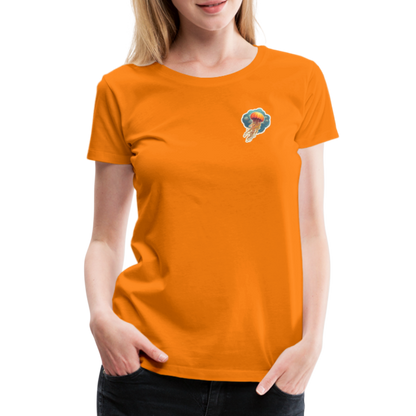 Oranges Sticker Quallen Artwork - Frauen Premium T-Shirt - by Artful Alchemist