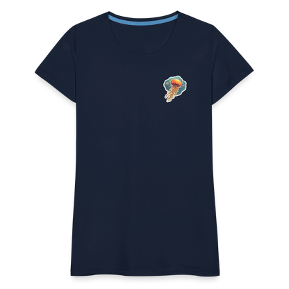 Oranges Sticker Quallen Artwork - Frauen Premium T-Shirt - by Artful Alchemist