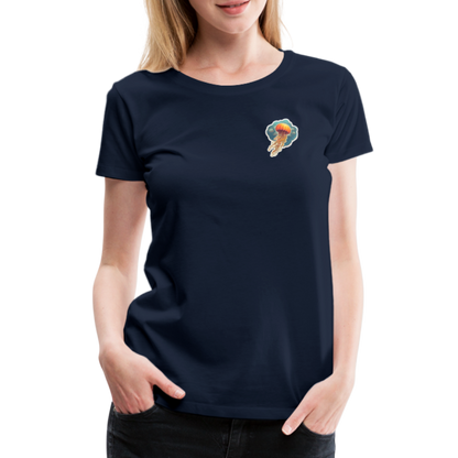 Oranges Sticker Quallen Artwork - Frauen Premium T-Shirt - by Artful Alchemist