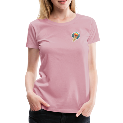 Oranges Sticker Quallen Artwork - Frauen Premium T-Shirt - by Artful Alchemist