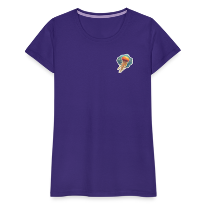 Oranges Sticker Quallen Artwork - Frauen Premium T-Shirt - by Artful Alchemist