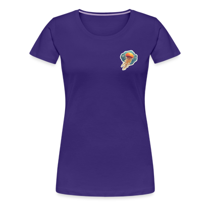 Oranges Sticker Quallen Artwork - Frauen Premium T-Shirt - by Artful Alchemist