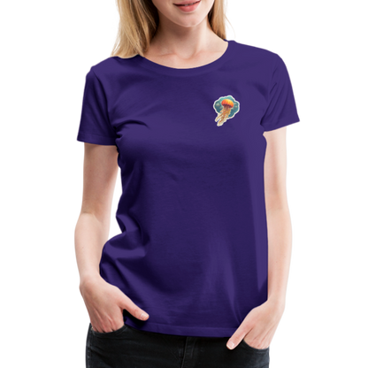 Oranges Sticker Quallen Artwork - Frauen Premium T-Shirt - by Artful Alchemist
