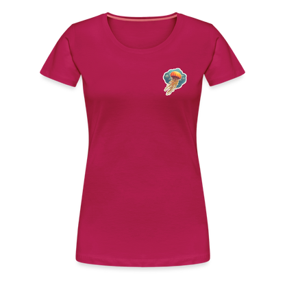 Oranges Sticker Quallen Artwork - Frauen Premium T-Shirt - by Artful Alchemist