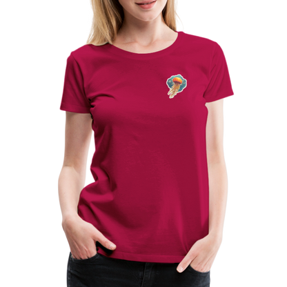 Oranges Sticker Quallen Artwork - Frauen Premium T-Shirt - by Artful Alchemist