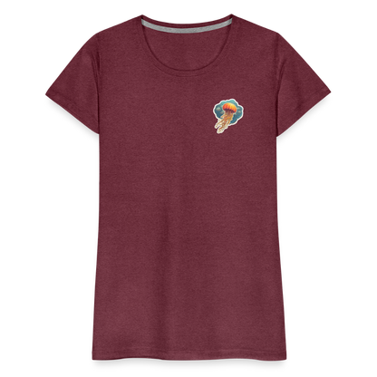 Oranges Sticker Quallen Artwork - Frauen Premium T-Shirt - by Artful Alchemist