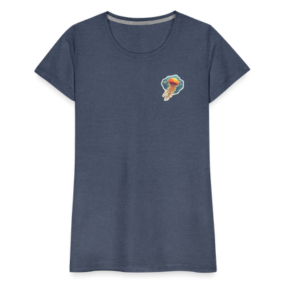Oranges Sticker Quallen Artwork - Frauen Premium T-Shirt - by Artful Alchemist