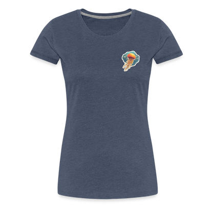 Oranges Sticker Quallen Artwork - Frauen Premium T-Shirt - by Artful Alchemist