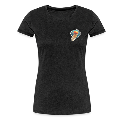 Oranges Sticker Quallen Artwork - Frauen Premium T-Shirt - by Artful Alchemist