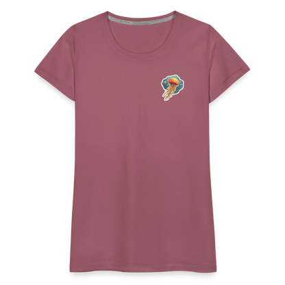 Oranges Sticker Quallen Artwork - Frauen Premium T-Shirt - by Artful Alchemist