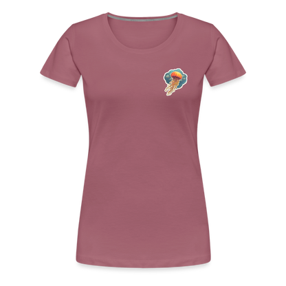 Oranges Sticker Quallen Artwork - Frauen Premium T-Shirt - by Artful Alchemist