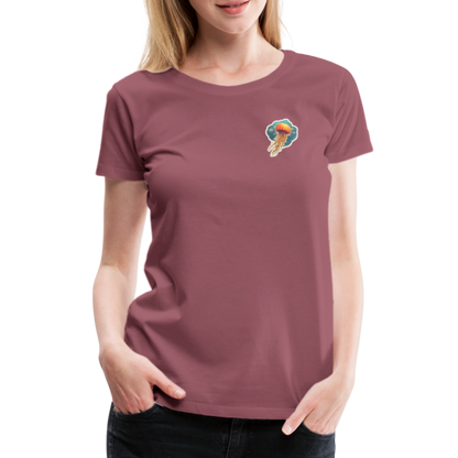 Oranges Sticker Quallen Artwork - Frauen Premium T-Shirt - by Artful Alchemist