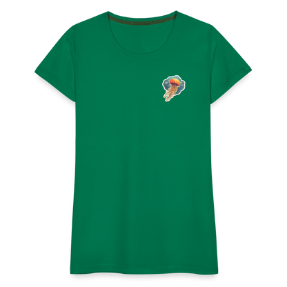 Oranges Sticker Quallen Artwork - Frauen Premium T-Shirt - by Artful Alchemist