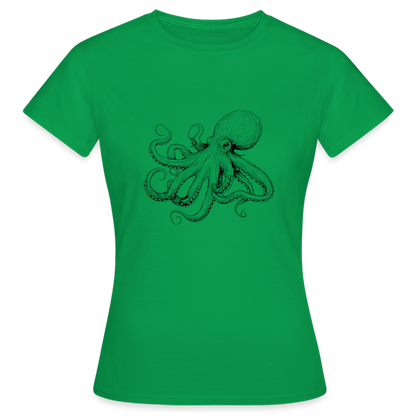 Zarte Oktopus Kraken Illustration in schwarz - Frauen T-Shirt - by Artful Alchemist