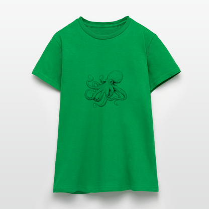 Zarte Oktopus Kraken Illustration in schwarz - Frauen T-Shirt - by Artful Alchemist
