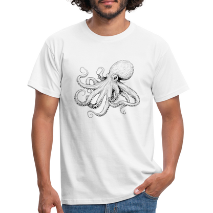 Zarte Oktopus Kraken Illustration in schwarz - Männer T-Shirt - by Artful Alchemist