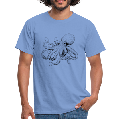 Zarte Oktopus Kraken Illustration in schwarz - Männer T-Shirt - by Artful Alchemist