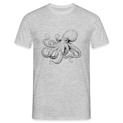 Zarte Oktopus Kraken Illustration in schwarz - Männer T-Shirt - by Artful Alchemist