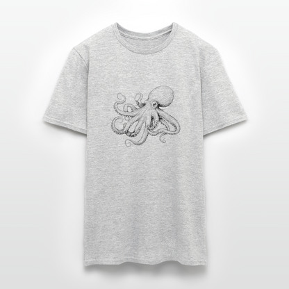 Zarte Oktopus Kraken Illustration in schwarz - Männer T-Shirt - by Artful Alchemist