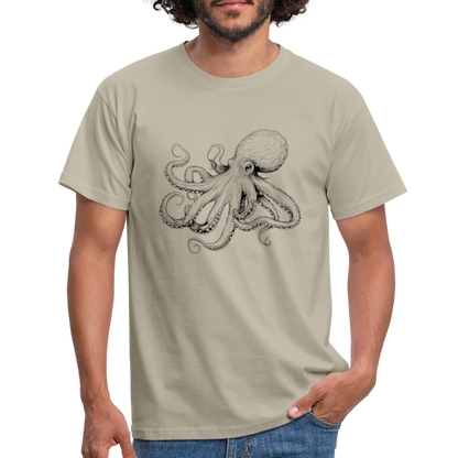 Zarte Oktopus Kraken Illustration in schwarz - Männer T-Shirt - by Artful Alchemist