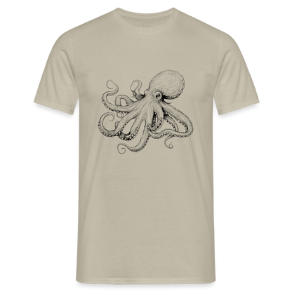Zarte Oktopus Kraken Illustration in schwarz - Männer T-Shirt - by Artful Alchemist