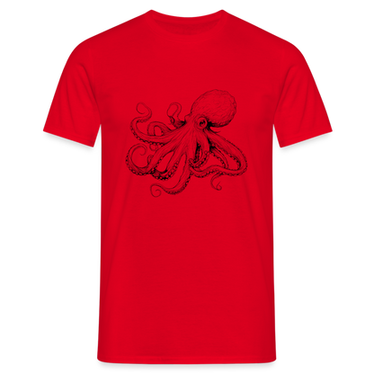 Zarte Oktopus Kraken Illustration in schwarz - Männer T-Shirt - by Artful Alchemist