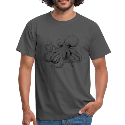 Zarte Oktopus Kraken Illustration in schwarz - Männer T-Shirt - by Artful Alchemist