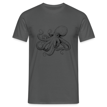 Zarte Oktopus Kraken Illustration in schwarz - Männer T-Shirt - by Artful Alchemist