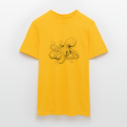 Zarte Oktopus Kraken Illustration in schwarz - Männer T-Shirt - by Artful Alchemist