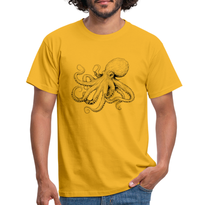 Zarte Oktopus Kraken Illustration in schwarz - Männer T-Shirt - by Artful Alchemist