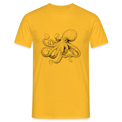 Zarte Oktopus Kraken Illustration in schwarz - Männer T-Shirt - by Artful Alchemist