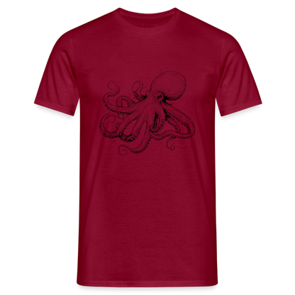 Zarte Oktopus Kraken Illustration in schwarz - Männer T-Shirt - by Artful Alchemist