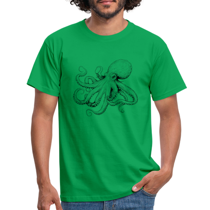 Zarte Oktopus Kraken Illustration in schwarz - Männer T-Shirt - by Artful Alchemist