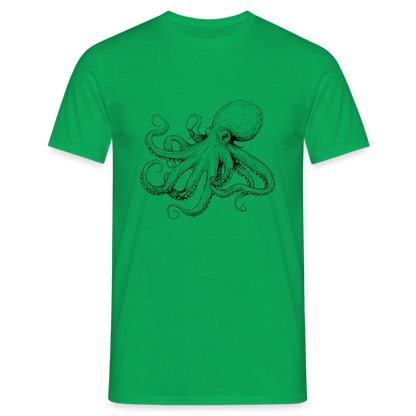 Zarte Oktopus Kraken Illustration in schwarz - Männer T-Shirt - by Artful Alchemist