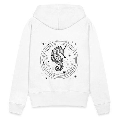 Vintage Weltraum Nautik Design Seepferd - Frauen Premium Hoodie - by Artful Alchemist