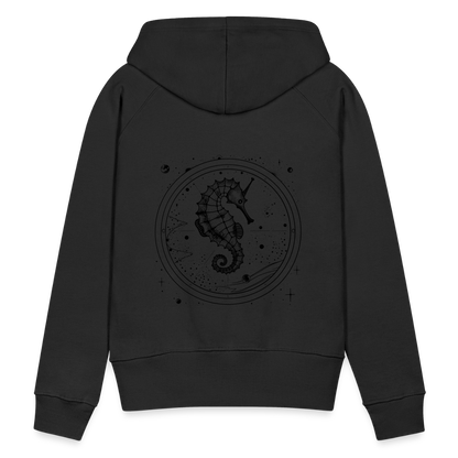 Vintage Weltraum Nautik Design Seepferd - Frauen Premium Hoodie - by Artful Alchemist