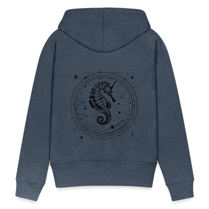 Vintage Weltraum Nautik Design Seepferd - Frauen Premium Hoodie - by Artful Alchemist