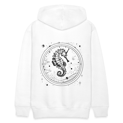 Vintage Weltraum Nautik Design Seepferd - Männer Premium Hoodie - by Artful Alchemist