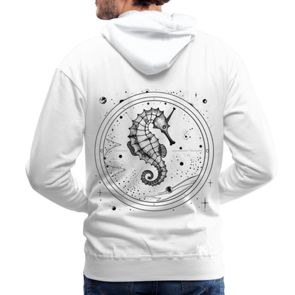 Vintage Weltraum Nautik Design Seepferd - Männer Premium Hoodie - by Artful Alchemist