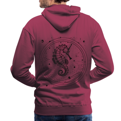 Vintage Weltraum Nautik Design Seepferd - Männer Premium Hoodie - by Artful Alchemist