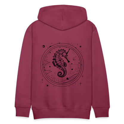 Vintage Weltraum Nautik Design Seepferd - Männer Premium Hoodie - by Artful Alchemist