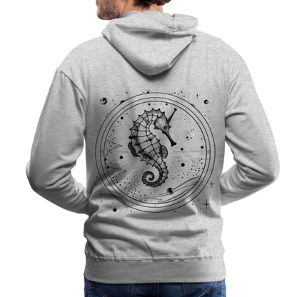 Vintage Weltraum Nautik Design Seepferd - Männer Premium Hoodie - by Artful Alchemist
